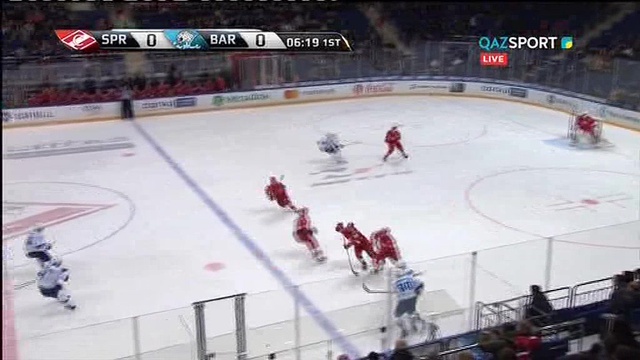 КХЛ: «Спартак»  - «Барыс»  4:3 ОТ