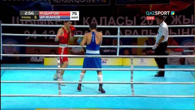 БОКС. Чемпионат Казахстана (Шымкент). Полуфиналы. 75 кг