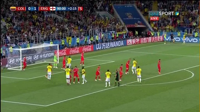 Колумбия - Англия. Гол Йерри Мина