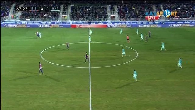 «Эйбар» - «Барселона»: Луис Суарестің голы - 0:3