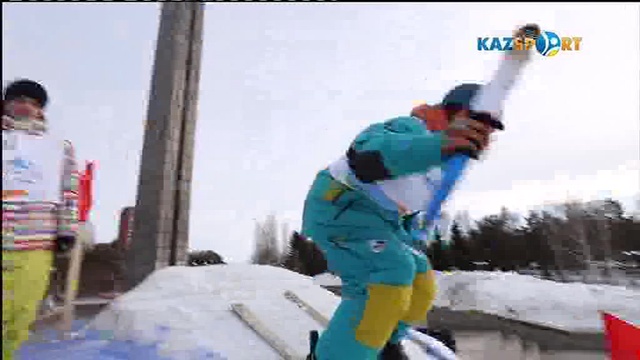 Шығысқазақстандық алаугер Константин Горлачевтің эстафета кезіндегі трюк жасауы