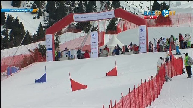 Дарья Слободкинаның биіктіктен түсуі. Универсиада - 2017. Сноуборд. Параллельді үлкен слалом