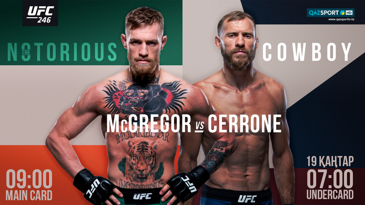 ММА. UFC 246. Конор МАКГРЕГОР (Ирландия) – Дональд СЕРРОНЕ (США)