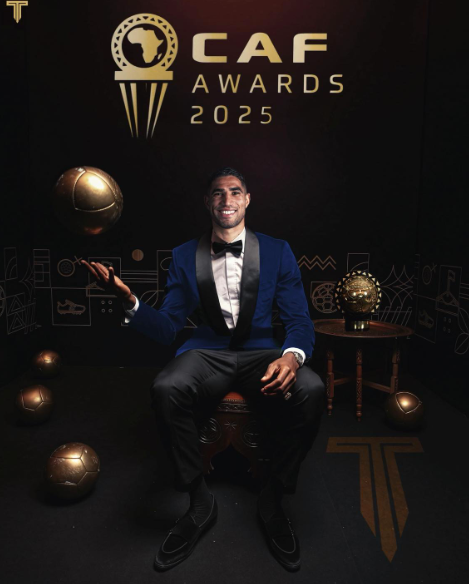 «ПСЖ» мен Марокко құрамасының қорғаушысы Ашраф Хакими Африканың үздік футболшысы атанды