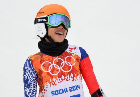 Скрипкашы Ванесса Мэй Сочиде слалом жарысында ең төменгі нәтиже көрсетті