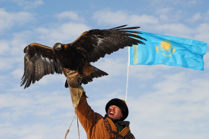 Қытайда бүркіт салудан чемпионат өтті