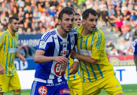 «Астана» - «ХИК» матчының 1-ші таймы аяқталды