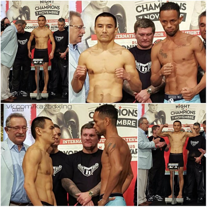 Жанат Жақиянов пен Йонфрес Парехо жекпе-жек алдында салмақ өлшеді