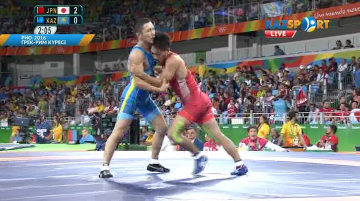 Борец Кебиспаев не смог победить соперника из Японии во втором этапе Олимпиады (ВИДЕО)