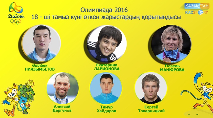 Олимпиада-2016. Тамыздың 18-і күні болған жарыстардың қорытындысы