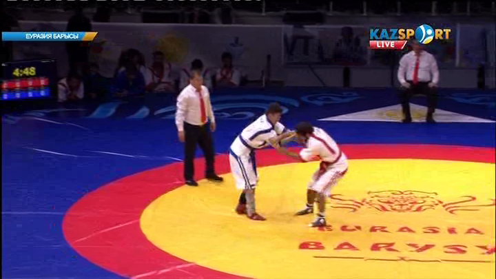 Еуразия Барысы - 2016: Ғалымжан Абдрахманов (74 кг) жанкүйерлерге кезекті жеңісті сыйлады (ВИДЕО)