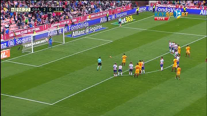 Гранада - Севилья: Бен Йеддер пенальтиден есеп айырмасын қысқартты - 2:1 (ВИДЕО)