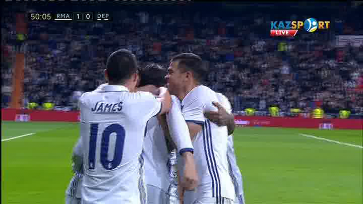 «Реал» - «Депортиво»: Альваро Моратаның голы - 1:0 (ВИДЕО)