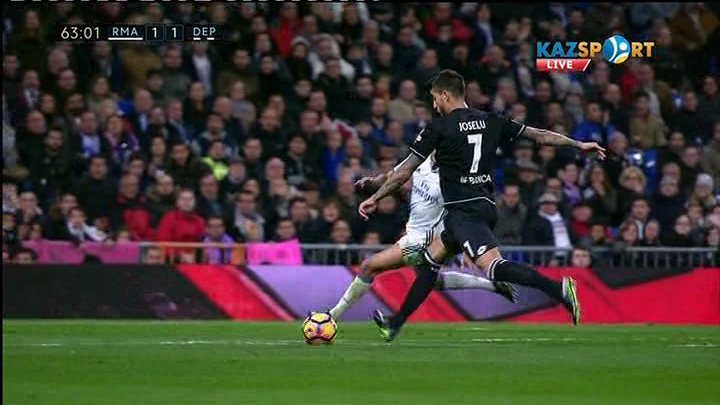 «Реал» - «Депортиво»: Хоселудің бірінші голы - 1:1 (ВИДЕО)