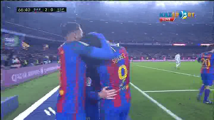 «Барселона» - «Эспаньол»: Луис Суарестің екінші голы - 2:0 (ВИДЕО)
