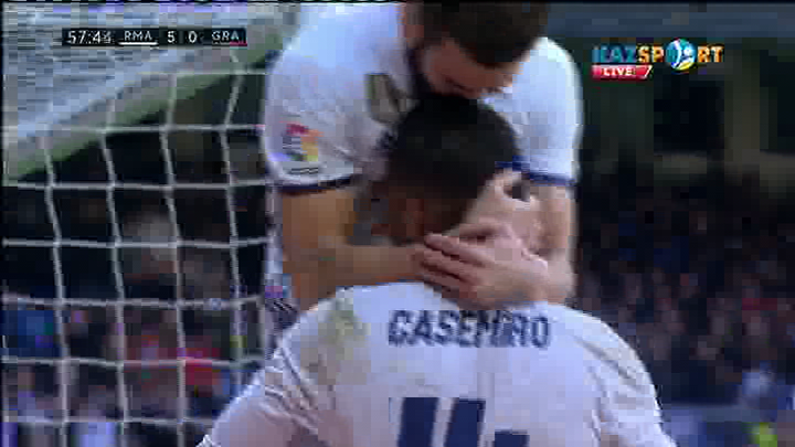 «Реал Мадрид» - «Гранада»: Каземироның голы - 5:0 (ВИДЕО)