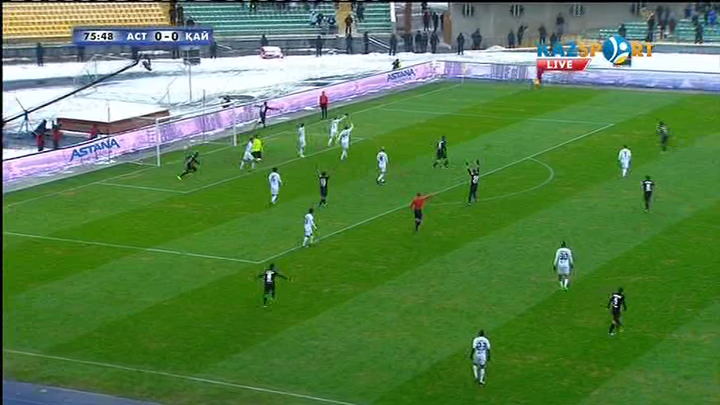 «Астана» - «Қайрат»: Арзоның голы - 0:1 (ВИДЕО)
