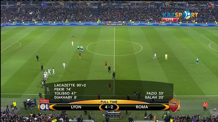 «Лион» «Романы» 4:2 есебімен жеңді