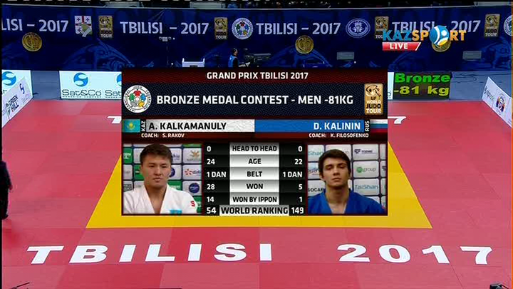 Дзюдошы Əзиз Қалқаманұлы Әлемдік Гран-при кезеңінің қола жүлдегері атанды (ВИДЕО)