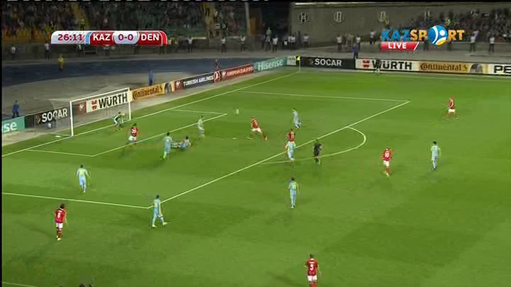 Қазақстан - Дания: Николай Йоргенсен есепті ашты - 0:1 (ВИДЕО)