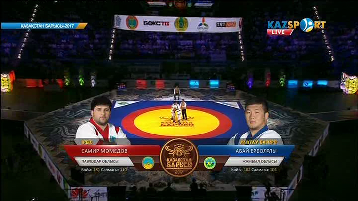 Қазақстан Барысы-2017. Самир Мәмедов пен Абай Ерболұлының жекпе-жегі (ВИДЕО)