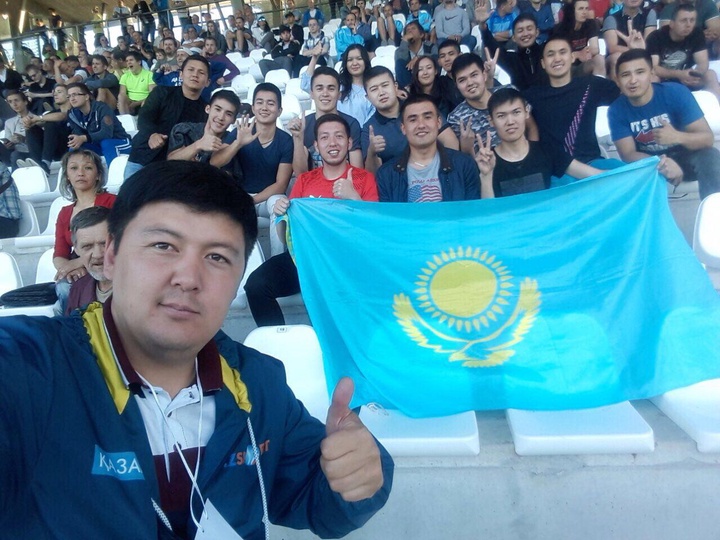 «Спартак» Юрмала - «Астана» кездесуіндегі қазақстандық жанкүйерлер  (ФОТО)